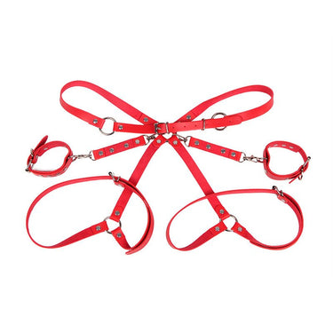 Manette Bondage Rosso con Cintura Elegante e Comfort Superiore